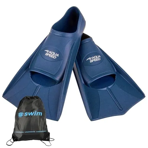 Aqua Speed RECO Set HIGH TECH Schwimmflossen mit ULTRAPOWER Beutelrucksack - Trainingsflossen für Schwimmen, aus hochwertigem Weichsilikon für maximalen Komfort und verbesserte Technik. Ideal zur Steigerung von Kraft und Ausdauer.