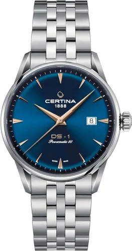 Certina HERITAGE DS-1 POWERMATIC 80 C029.807.11.041.02 Herrenarmbanduhr - Elegante Herrenarmbanduhr aus Edelstahl mit Automatikwerk und Saphirglas, ideal für stilbewusste Männer.
