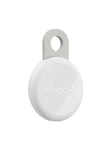 Chipolo LOOP - Bluetooth-Ortungsgerät in Weiß - Eleganter Bluetooth-Ortungschip für persönliche Gegenstände. Mit einer Reichweite von 120 m und einer Laufzeit von bis zu 6 Monaten sorgt er für Sicherheit und Übersicht.