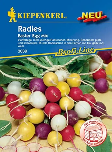 Kiepenkerl 3039 Radieschen Samen Easter Egg Mix | Besonders Schoss.- und Platzfest | Schnellwüchsig | Radieschensamen