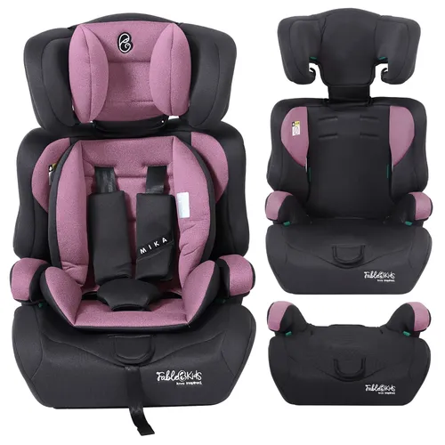 FableKids Autokindersitz - Pink, ECE R129/03 - Kindersitz für Körpergrößen von 76-150 cm, ideal für Kinder von 15 Monaten bis 12 Jahren. Mit 4-fach höhenverstellbarer Kopfstütze und abnehmbarer Rückenlehne für flexible Nutzung.