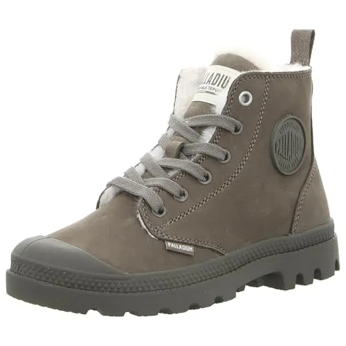 Palladium Pampa Hi Zip WL Rocks EU 40 - Robuste Damenboots - Wanderschuhe mit stylischem High-Cut-Schnitt, ideal für kalte Tage dank warmer Fütterung und Gummi-Zehenkappe. Perfekte Kombination aus Funktionalität und urbanem Chic.
