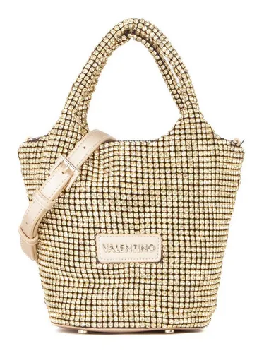 VALENTINO Nabilah Shopping Bag - Elegante Handtasche in Gold - Damentaschen für Freizeit und besondere Anlässe, verstellbar und glitzernd, ideal für einen glamourösen Auftritt.