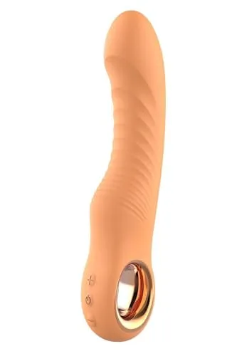 Dream Toys Glam Flexible Ribbed Vibe 22 cm - Vibrator für Damen - Sexspielzeug, 22 cm langer Vibrator mit leistungsstarkem Motor und vielen Vibrationsmodi. Ideal für solo oder zu zweit, wasserfest und aus samtweichem Silikon für maximalen Komfort.