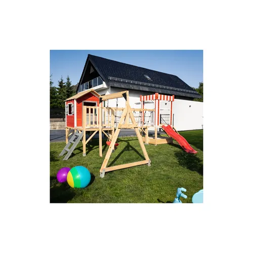 Vorbestellung: Spielpark WUNDERLAND mit Schaukel - Spielplätze für den eigenen Garten - das WUNDERLAND bietet zwei Spieltürme, eine Brücke und ein sicheres Kletternetz für unvergessliche Abenteuer!