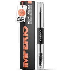 IMPERIO 2in1 Haaröl Applikator zum selbst Befüllen - Pinsel & Bürstchen zur einfachen & gezielten Anwendung von Haarölen - Präzises Auftragen & einsetzbar bei Augenbrauen, Bart & Haaransatz