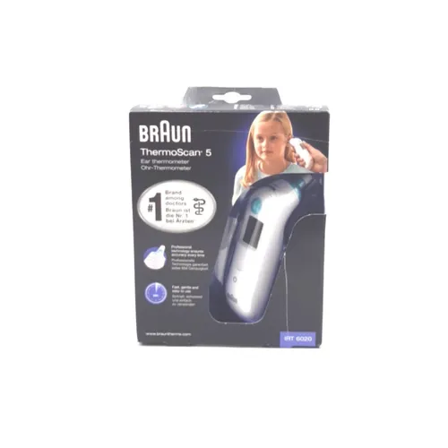 Braun ThermoScan 5 Ohrthermometer professionelle Genauigkeit vorgewärmte 35 49