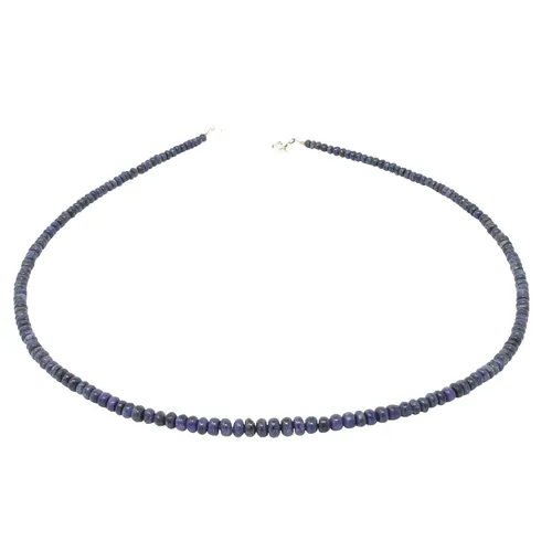 Elegante Saphirkette aus 925 Silber - Ketten für Damen: Wunderschöne Edelsteinkette aus dunkelblauem Saphir, perfekt für besondere Anlässe und ein echter Blickfang.