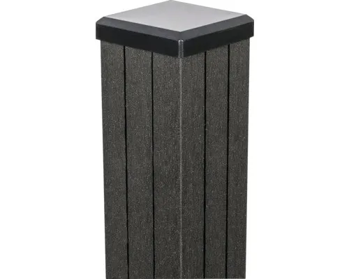 GroJaFertigzaun WPC-Pfosten 1.900 mm - Anthrazitgrau - Gartenzäune, robuster WPC-Pfosten zum Aufdübeln, ideal für langlebige und stilvolle Gartenabgrenzungen.