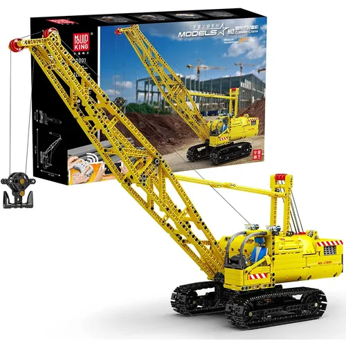 OO Mould King 17001 Raupenkran - Konstruktionsspielzeug mit 1205 Klemmbausteinen, batteriebetrieben und ideal für Bau-Fans ab 14 Jahren. Erlebe den Spaß beim Zusammenbauen deines eigenen Crawler Krans!