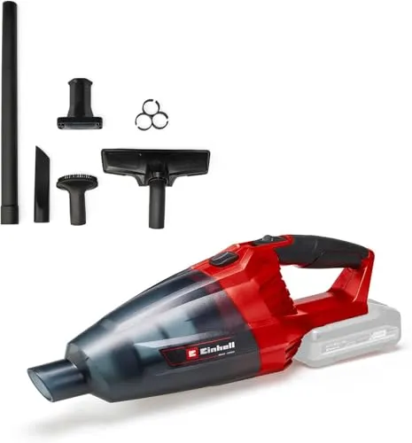 Einhell Akku-Handstaubsauger TE-VC 18 Li-Solo - 18 V, 42 mbar Saugleistung, 540 ml-Staubfangbehälter, inklusive 3 Düsen und Verlängerung, ideal für gründliche Reinigung überall