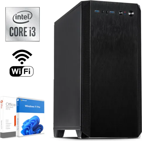 Office - Multimedia - Workstation PC Intel i3 4x 4,3 GHz 16GB DDR4 Ram 512 SSD WLan Schallgedämmt - Windows 11 - Office 2021