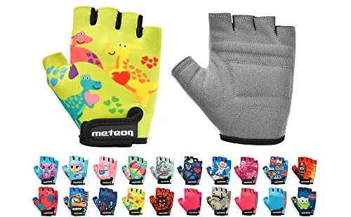 meteor Kinder Fahrradhandschuhe Bike Gel BMX Handschuh Jungen Fahrrad Handschuhe Mädchen radhandschuhe Scooter radhandschuhe Kinder Tretroller Handschuhe Fahr-Rad