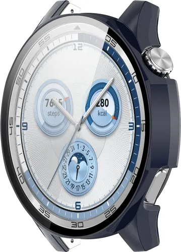 Für Huawei Watch GT 5 46mm Kunststoff PC Hülle + H9 Hart Glas D- Blau