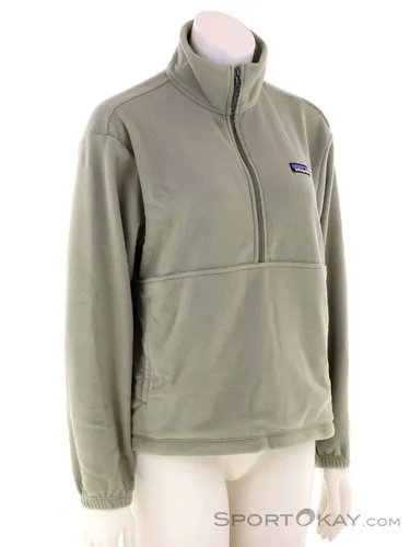 Patagonia Micro D Fleece Damen Sweater - Oliv Dunkelgrün - XS - Kuscheliger Damen Sweater aus 100% Recycling-Polyester mit Antipilling-Ausrüstung. Praktische Bauchtasche für Wärme und Stauraum. Ideal für Alltag und Freizeit.