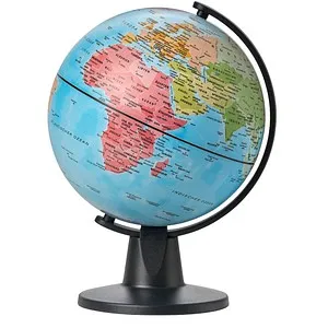 Idena Globus 22068 - Politischer Schülerglobus 11cm - Mini-Tischglobus mit Ø 11cm, ideal für Schüler. Zeigt Länder, Hauptstädte und Flüsse, perfekt als Lehrmittel im Unterricht.