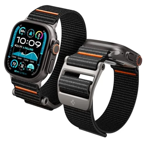 Spigen Dura Pro Flex Ultra Armband für Apple Watch - Smartwatch Ersatzarmband mit robuster Schnalle aus Zinklegierung für sicheren Halt, leichtes Material für dauerhaften Komfort, kompatibel mit Apple Watch Ultra 2/1 und Serie 9/10.