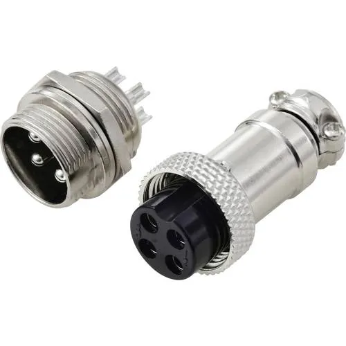 TRU COMPONENTS TC-13895640 Rundsteckverbinder Stecker, Buchsenkontakt Gesamtpolzahl: 4 Serie (Rundsteckverbinder): GX16 1 Set