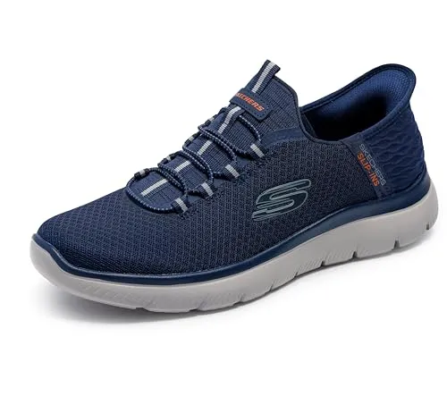 Skechers Summits High Range Herren Sneakers, Navy Mesh Trim, 42 EU - Herren-Sneaker aus atmungsaktivem Mesh für optimalen Tragekomfort und sportlichen Stil.
