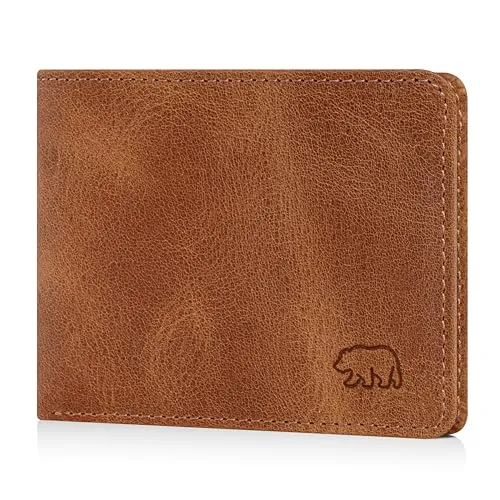 Brown Bear Mini Geldbörse 8006-B aus Echtleder für Herren mit RFID-Schutz - Mini-Geldbörsen – Elegantes Slim Wallet aus echtem Rindsleder, ausgestattet mit RFID-Schutz und 5 Kartenfächern. Ideal für stilbewusste Herren, die Funktionalität und Sicherheit schätzen.