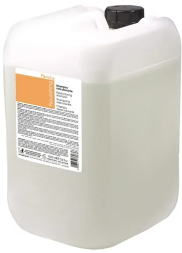 Fanola Nourishing Restructuring Shampoo 10 L - Hochwirksames Shampoo für krauses und trockenes Haar, bietet intensive Haar-Repair und Pflege in einem großen 10 L Behälter.