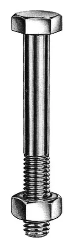 E-NORMpro Bauschrauben mit Mutter M16 x 360 mm - Galvanisch verzinkt, VPE: 25 Stück - Bauschrauben mit Mutter, ideal für robuste Anwendungen, zusätzlich galvanisch verzinkt für optimalen Korrosionsschutz.