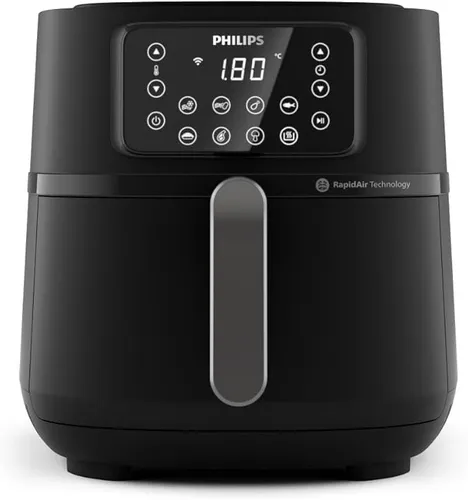 Philips Airfryer 5000 Serie XXL (HD9285/90) - 7,2L Heißluftfritteuse mit 16-in-1 Funktionen, 90% weniger Fett und Wifi-Anbindung für innovative Rezepte