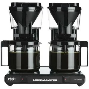 Moccamaster Kaffeemaschine KBG 744 - Duo-Filterkaffeemaschine für bis zu 10 Tassen, brüht in nur 6 Minuten und hält Kaffee dank Warmhalteplatte optimal warm. Hochwertiges Design aus Metall und Kunststoff.