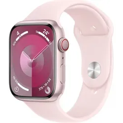 Watch Series 9 (GPS + Cellular) - 45 mm Pink Aluminium, refurbished mit 64 GB, umfassende Gesundheitsüberwachung und LTE-Konnektivität