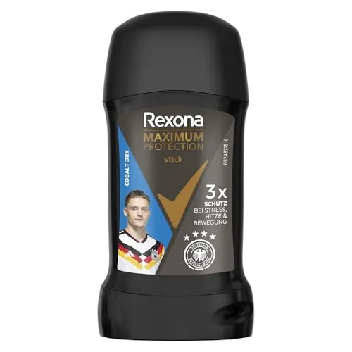 Rexona Men Maximum Protection Anti Transpirant Stick Cobalt Dry Deodorant mit 96 Stunden Schutz vor Schweiß und Körpergeruch 50 ml