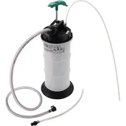 BGS Flüssigkeits-Absauggerät 9701, 5,5 l - Bremsen - Ideal zum Extrahieren von Motor- und Getriebeölen, manuelle Bedienung ohne Druckluft, transparenter Behälter für Flüssigkeitsstandkontrolle.