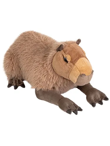Wild Republic - Kuscheltier - Cuddlekins Eco Jumbo - Capybara - Braun - Extra großes und kuscheliges Capybara-Kuscheltier aus umweltfreundlichen Materialien. Ideal zum Spielen und Entspannen für Kinder und Tierliebhaber. Ein perfekter Begleiter für gemütliche Stunden!