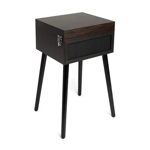 Victrola Liberty – Bluetooth-Plattenspieler, 5-in-1 mit Vinyl Stream, FM-Radio, USB-Wiedergabe, integrierten Lautsprechern – als Stand- oder Tischgerät verwendbar (Espresso)