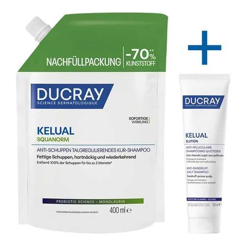 Ducray Kelual Squanorm Anti-Schuppen Shampoo fett. Refill 400 ml