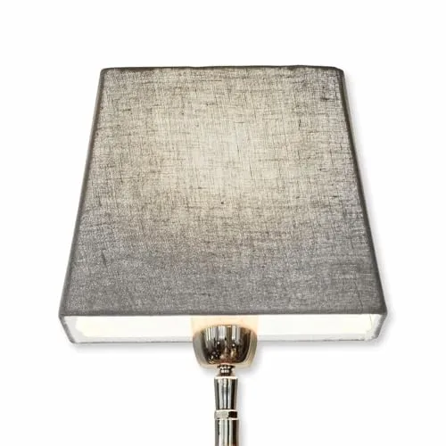 Loberon Lampenschirm Linderas - Stilvolle Rechteck-Form - Eleganter Lampenschirm in Taupe, ideal für Tisch- oder Stehlampen, passend für E-14-Fassungen, aus hochwertigem Leinen und Eisen gefertigt.