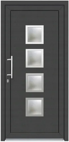 Panto Kunststoff-Haustür K025 100 x 200 cm DIN R innen weiß/außen anthrazit