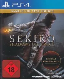 Soulsborne Sekiro Shadow Die Twice GOTY Edition PS4 - PC- & Videospiele, komplette Spiel des Jahres Edition mit Multiplayer und Online-Spielbarkeit, ideal für Action-Adventure-Fans!