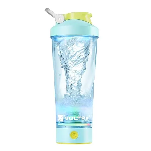VOLTRX Shaker VortexBoost 600ml - Shaker für Eiweiß- & Sportgetränke, leistungsstarker elektrischer Mixer für klumpenfreie Proteinshakes, leicht zu reinigen und mit farbenfroher Leuchtbasis.