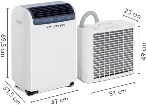 Trotec Split-Klimagerät PAC 4600 - Klimaanlage mit 4,3 kW Kühlleistung, IR-Fernbedienung und Energieeffizienzklasse B - ideal für angenehme Raumtemperaturen.