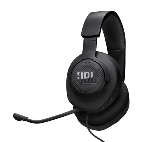 JBL Quantum 100M2 Over Ear Kopfhörer Kabelgebunden - Kabelgebundene Gaming Kopfhörer mit klarem Soundbereich von 20 - 20000 Hz, leichtes Design für stundenlangen Komfort, ideal für Gamer.