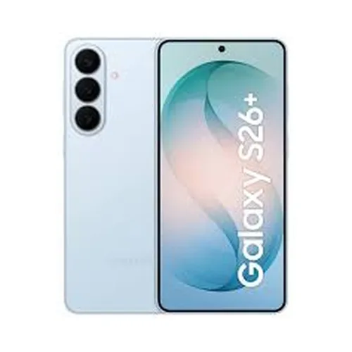 Galaxy S26+ 256GB - Smartphone in Sky Blue - Modernes Mobiltelefon mit 6,7 Zoll Display, leistungsstarkem Exynos 2600 Prozessor und beeindruckender Kameraqualität für großartige Fotos.