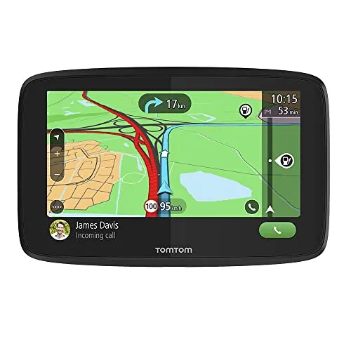 TomTom GO Essential EU45 5 Zoll Navigationsgerät - Navigationsgerät mit 5 Zoll Touchscreen, Echtzeit-Verkehrsinformationen und lebenslanger Kartenaktualisierung für stressfreies Fahren.