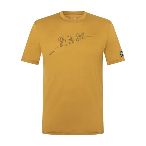 Super.Natural Herren Hiking T-Shirt in Gelb (Größe S) - Vielseitiges T-Shirt aus Merino-Wollmix, das Gerüche reduziert und ideal für den täglichen Einsatz ist.