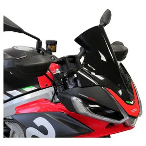 Bodystyle Racing-Scheibe Stark getönt für Aprilia Tuono V4/Factory - Verkleidungsscheiben - Hochwertige Racing-Scheibe mit ABE, reduziert Winddruck für besseren Fahrkomfort, gefertigt von Powerbronze mit über 25 Jahren Erfahrung.