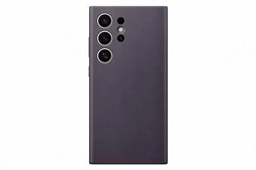 Samsung by Hochuen Vegan Leather Case GP-FPS928 für S24 Ultra - Schlankes Dark Violet Design, umweltfreundlich und optimaler Schutz vor Kratzern und Stößen