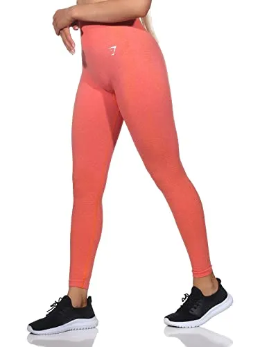 GYMSHARK Damen Vital Seamless 2.0 Leggings, Tights Farbe: Pink-Orange Meliert; Größe: M