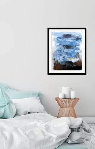 queence Bild Angelina, Abstrakt, Figuren, Gemälde, Kunst, Modern (1 St), HD Premium Poster-Druck inkl. Holzrahmen
