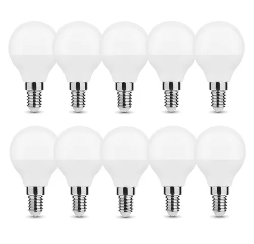 Aigostar LED-Leuchtmittel 6W E14 - 10er Set Kaltweiß - Energieeffiziente 6W E14 LED Lampe im 10er Set. Ideal für stimmungsvolle Beleuchtung mit 6000 K Kaltweiß. Perfekt für vielseitige Anwendungen und eine lange Lebensdauer.