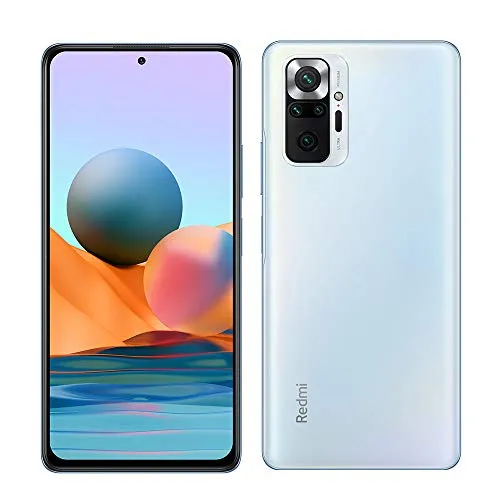 XIAOMI Mi Redmi Note 10 Pro 4G - 64GB, 6GB RAM - Glacier Blue - Handys ohne Vertrag mit beeindruckendem 6,67 Zoll AMOLED-Display und 108 MP Quad-Kamera für atemberaubende Fotos. Der 5020 mAh Akku sorgt für langanhaltende Nutzung.