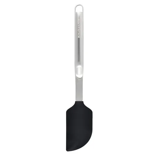 KitchenAid Premium Teigschaber in Silber - 31,4 cm - Teigschaber aus Edelstahl und Silikon, ideal zum Mischen, Schöpfen und Schaben. Spülmaschinenfest für einfache Reinigung und perfekte Ergebnisse in der Küche.